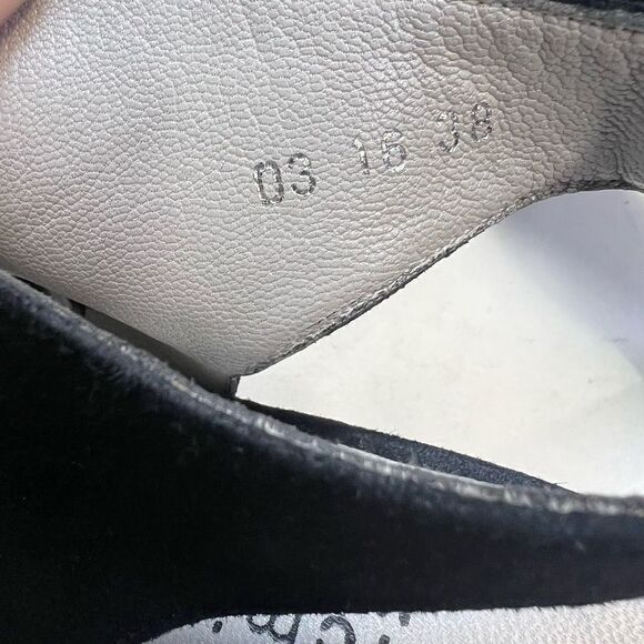 Eric Michael Women's Slingback Peep Toe Peru Cut Out High Heel Black Size 38 - Picture 10 of 10